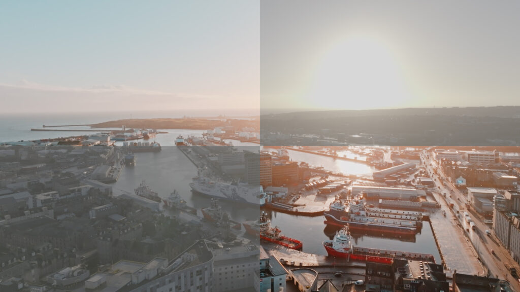 Colour grading comparison