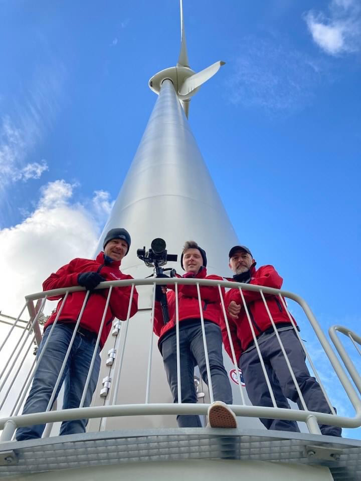 Signal film crew wind turbine